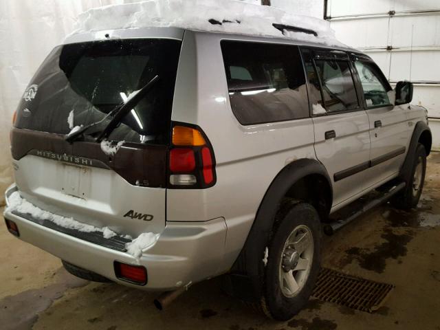 JA4MT21H03J042041 - 2003 MITSUBISHI MONTERO SP SILVER photo 4