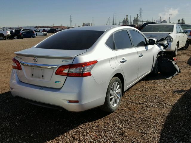 3N1AB7AP8DL769960 - 2013 NISSAN SENTRA S SILVER photo 4