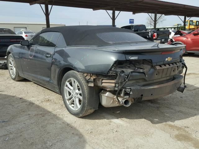 2G1FD3D34F9104955 - 2015 CHEVROLET CAMARO LT GRAY photo 3