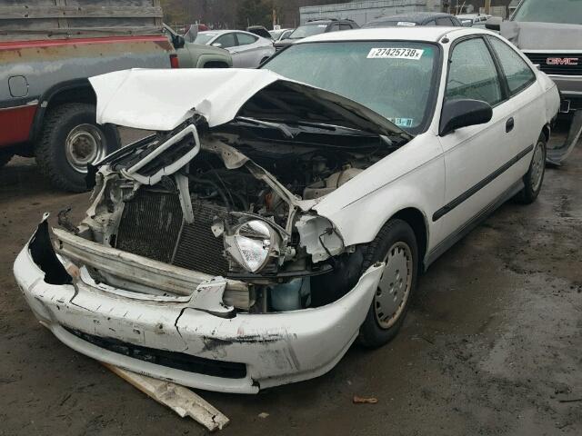 1HGEJ6228VL053119 - 1997 HONDA CIVIC DX WHITE photo 2