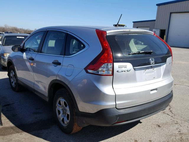 2HKRM4H35EH723032 - 2014 HONDA CR-V LX GRAY photo 3