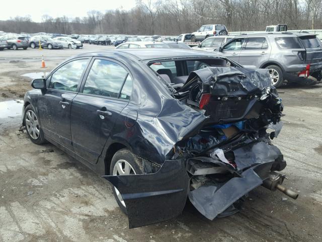 2HGFA16577H310945 - 2007 HONDA CIVIC LX BLUE photo 3