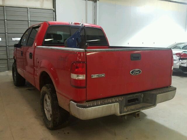 1FTPW14515FA00795 - 2005 FORD F150 SUPER RED photo 3