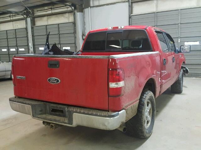 1FTPW14515FA00795 - 2005 FORD F150 SUPER RED photo 4