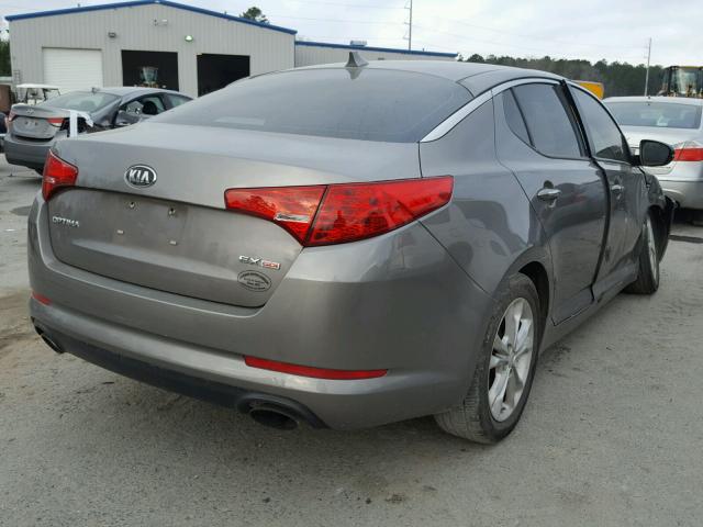 5XXGN4A7XDG130326 - 2013 KIA OPTIMA EX GRAY photo 4