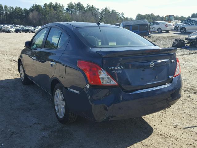 3N1CN7AP9DL858694 - 2013 NISSAN VERSA S BLUE photo 3