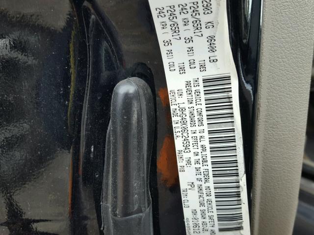 1J8HG48K06C245943 - 2006 JEEP COMMANDER შავი ფოტო 10