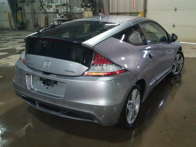 JHMZF1D6XBS006680 - 2011 HONDA CR-Z EX SILVER photo 4