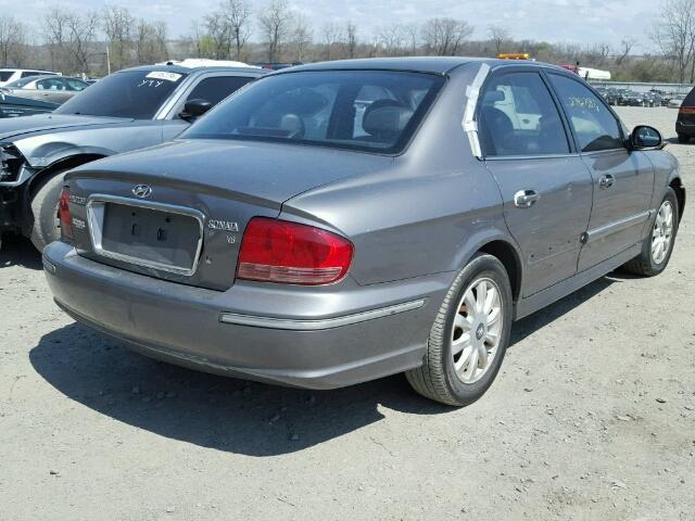 KMHWF35H84A009131 - 2004 HYUNDAI SONATA GLS GRAY photo 4