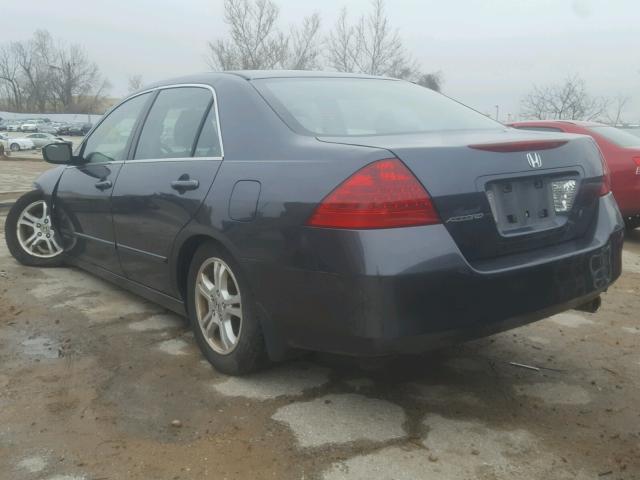 1HGCM56317A218681 - 2007 HONDA ACCORD SE BLUE photo 3