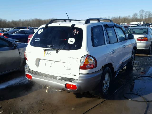 KM8SC73D24U725715 - 2004 HYUNDAI SANTA FE G WHITE photo 4