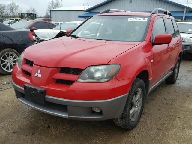 JA4LX41G43U061578 - 2003 MITSUBISHI OUTLANDER RED photo 2