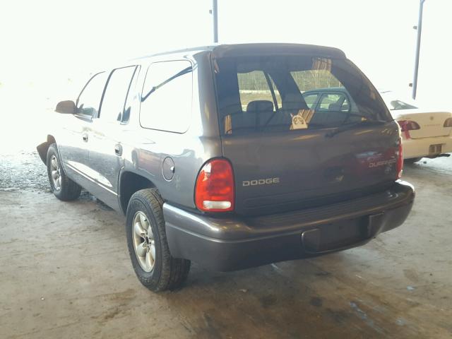 1D4HR38N53F517387 - 2003 DODGE DURANGO SP GRAY photo 3