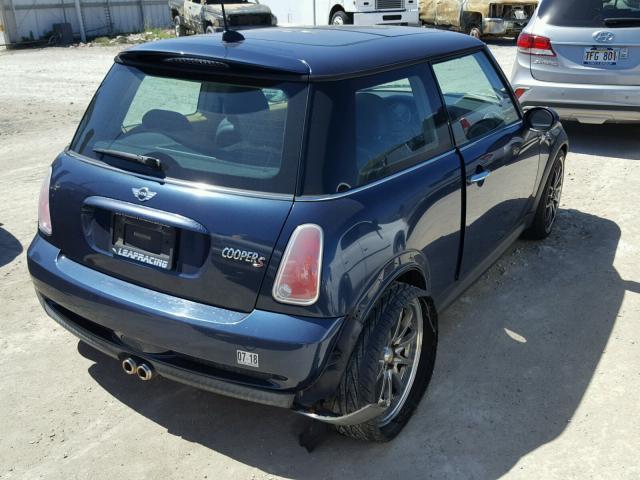 WMWRE33546TL21867 - 2006 MINI COOPER S BLUE photo 4