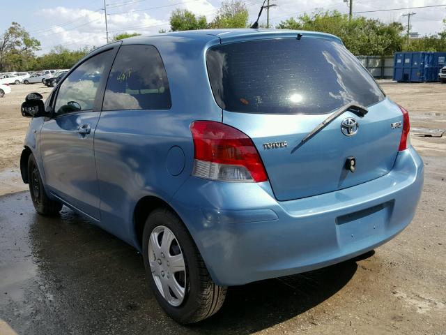 JTDJT4K33B5342073 - 2011 TOYOTA YARIS BLUE photo 3