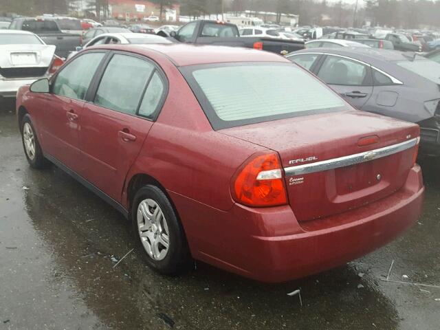 1G1ZS58F67F263262 - 2007 CHEVROLET MALIBU LS RED photo 3