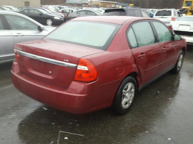 1G1ZS58F67F263262 - 2007 CHEVROLET MALIBU LS RED photo 4