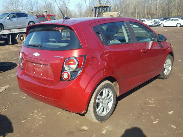 1G1JA6SH5C4115562 - 2012 CHEVROLET SONIC LS 红色 照片 4