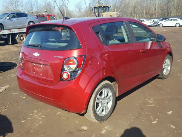 1G1JA6SH5C4115562 - 2012 CHEVROLET SONIC LS RED photo 4