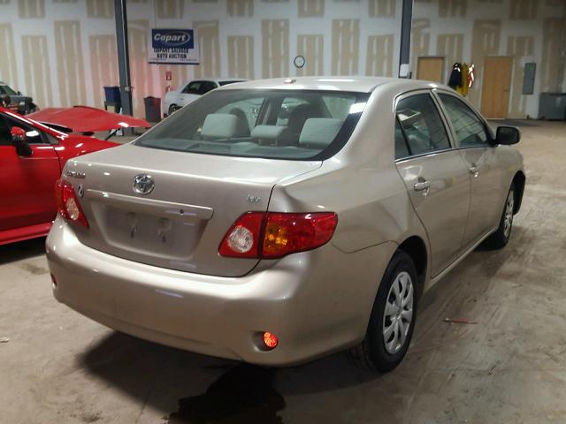 2T1BU4EE0AC297898 - 2010 TOYOTA COROLLA BA BEIGE photo 4