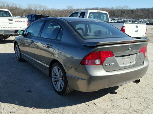 2HGFA55537H702278 - 2007 HONDA CIVIC SI SILVER photo 3