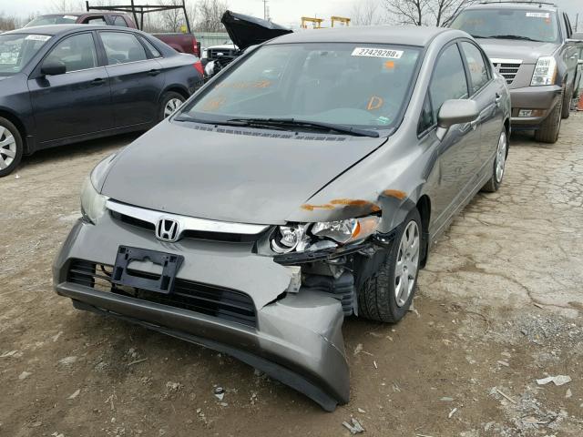 1HGFA16536L111778 - 2006 HONDA CIVIC LX GRAY photo 2