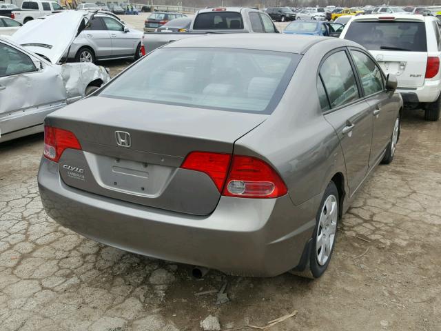 1HGFA16536L111778 - 2006 HONDA CIVIC LX GRAY photo 4