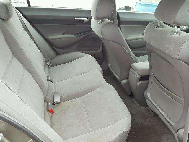 1HGFA16536L111778 - 2006 HONDA CIVIC LX GRAY photo 6