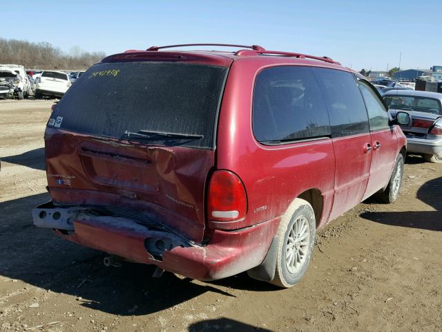 1C4GP64L0XB555532 - 1999 CHRYSLER TOWN & COU MAROON photo 4