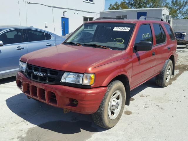 4S2DM58W3Y4337685 - 2000 ISUZU RODEO S RED photo 2