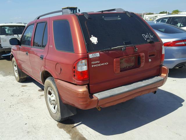 4S2DM58W3Y4337685 - 2000 ISUZU RODEO S RED photo 3