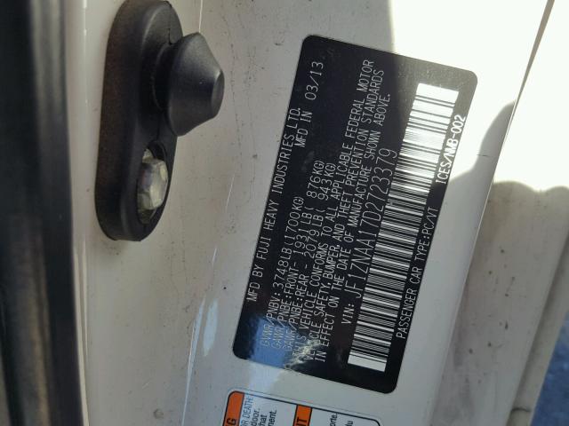 JF1ZNAA17D2723379 - 2013 TOYOTA SCION FR-S თეთრი ფოტო 10