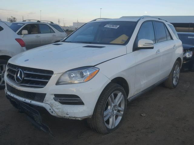 4JGDA5HBXEA280444 - 2014 MERCEDES-BENZ ML 350 4MA WHITE photo 2