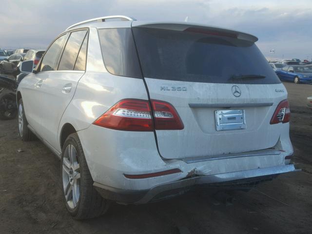 4JGDA5HBXEA280444 - 2014 MERCEDES-BENZ ML 350 4MA WHITE photo 3