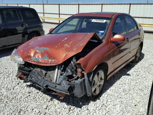 KNAFE121575008788 - 2007 KIA SPECTRA EX ORANGE photo 2