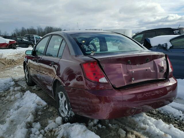 1G8AG52F73Z155329 - 2003 SATURN ION LEVEL MAROON photo 3