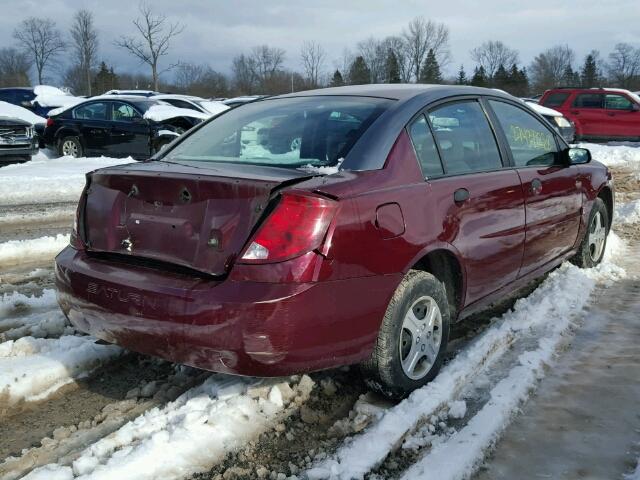 1G8AG52F73Z155329 - 2003 SATURN ION LEVEL MAROON photo 4