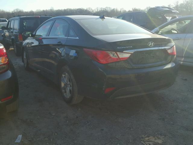 5NPEB4AC4EH938867 - 2014 HYUNDAI SONATA GLS BLACK photo 3