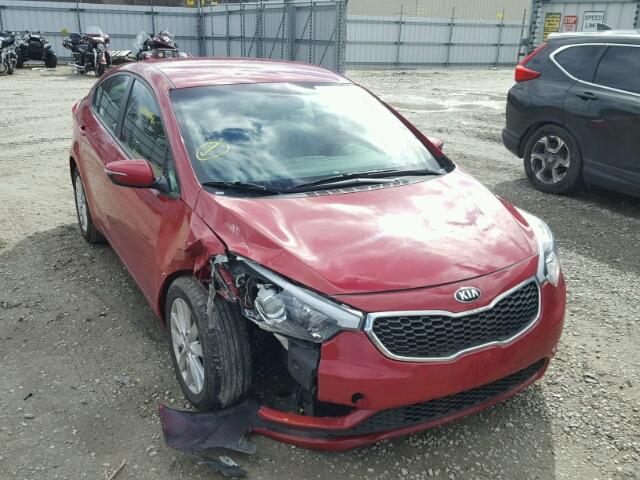 KNAFX4A66G5553195 - 2016 KIA FORTE LX RED photo 1