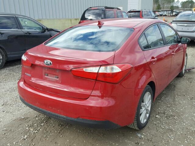 KNAFX4A66G5553195 - 2016 KIA FORTE LX RED photo 4