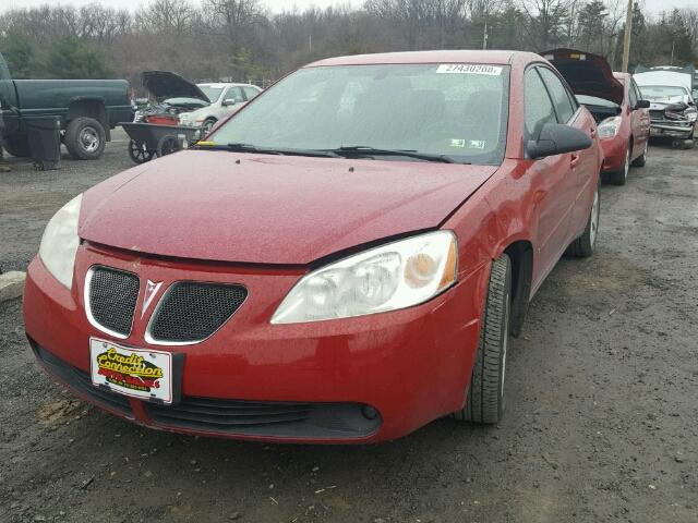 1G2ZG58N974100640 - 2007 PONTIAC G6 BASE RED photo 2