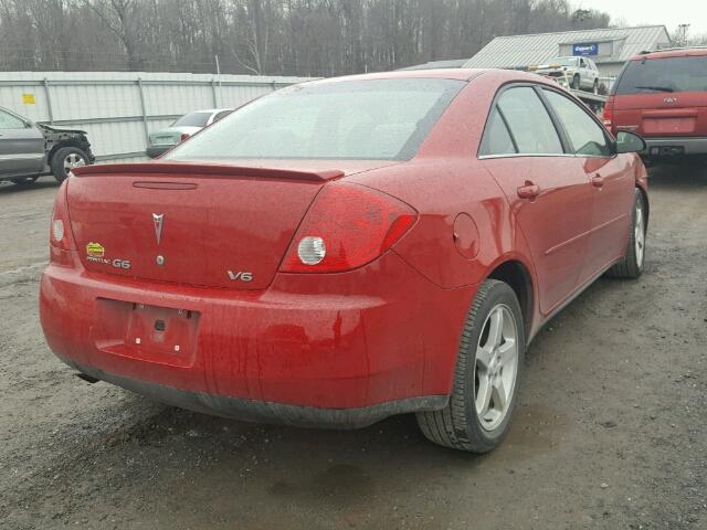 1G2ZG58N974100640 - 2007 PONTIAC G6 BASE RED photo 4