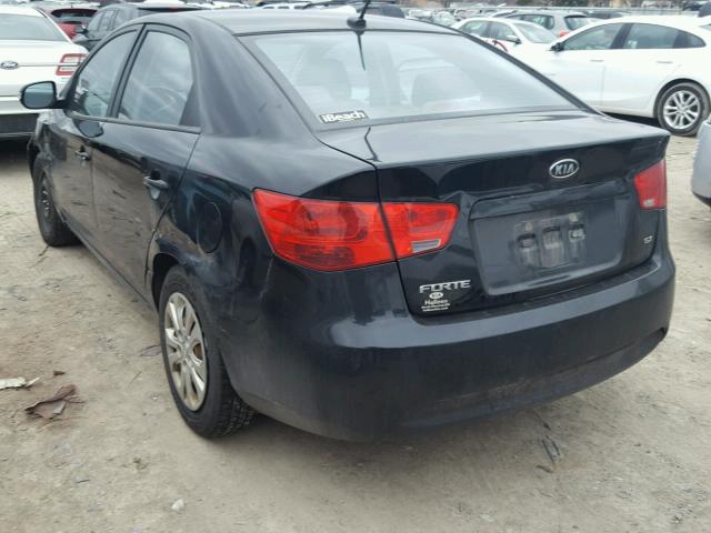 KNAFU4A27A5124337 - 2010 KIA FORTE EX BLACK photo 3