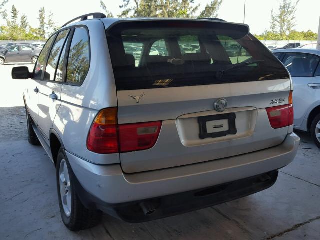 5UXFA53593LV84539 - 2003 BMW X5 3.0I SILVER photo 3