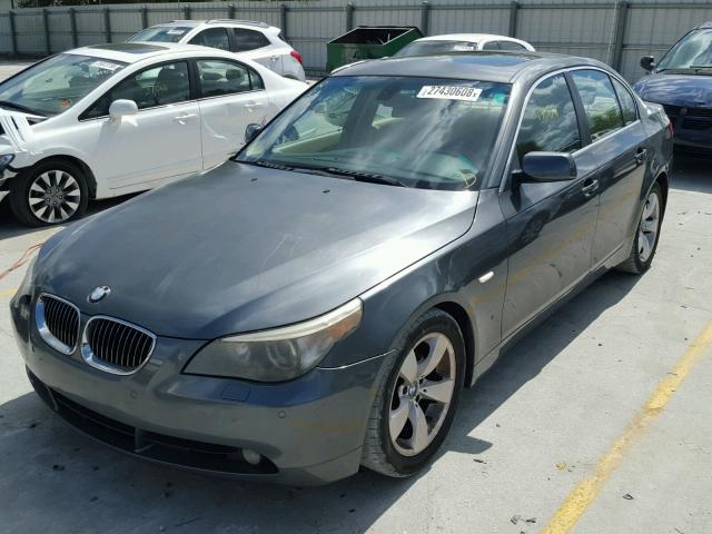 WBANE53537CY06836 - 2007 BMW 525 I GRAY photo 2