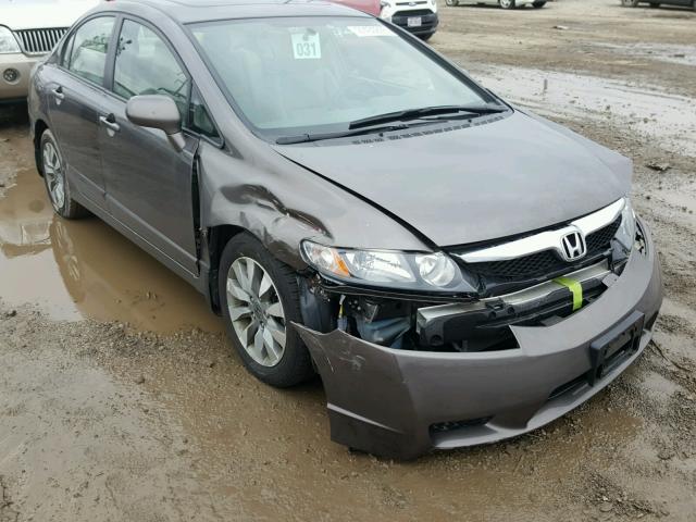 19XFA16919E033029 - 2009 HONDA CIVIC EXL GRAY photo 1