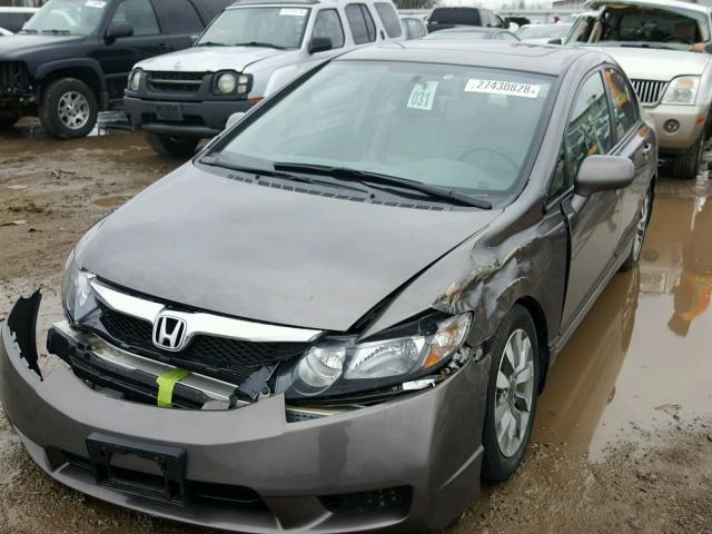 19XFA16919E033029 - 2009 HONDA CIVIC EXL GRAY photo 2