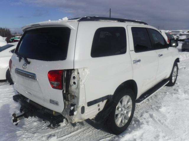 5TDBY67A98S007556 - 2008 TOYOTA SEQUOIA PL WHITE photo 4