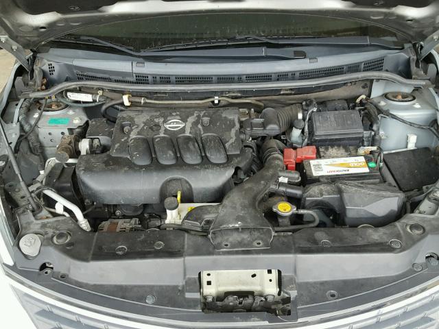 3N1BC11E98L403153 - 2008 NISSAN VERSA S GRAY photo 7