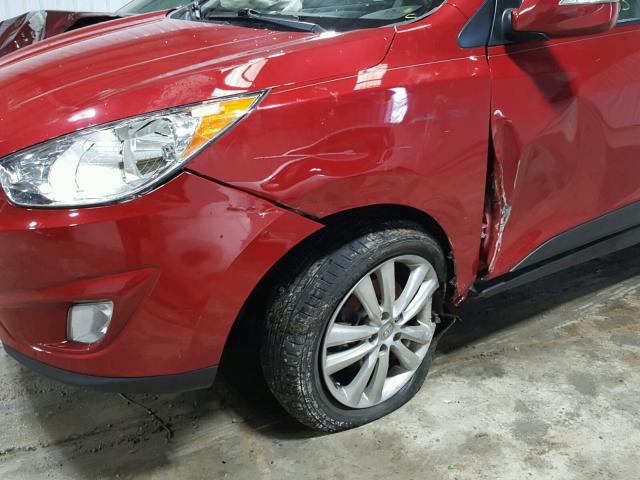 KM8JUCAC2CU543538 - 2012 HYUNDAI TUCSON GLS RED photo 9